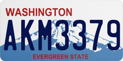 WA license plate AKM3379