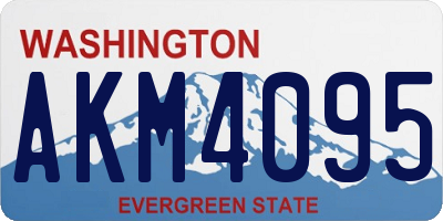 WA license plate AKM4095
