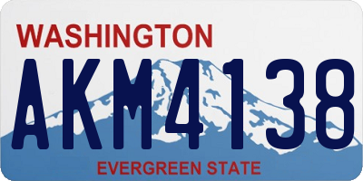 WA license plate AKM4138