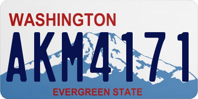 WA license plate AKM4171