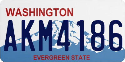 WA license plate AKM4186