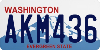 WA license plate AKM436