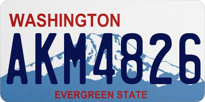 WA license plate AKM4826