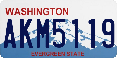 WA license plate AKM5119
