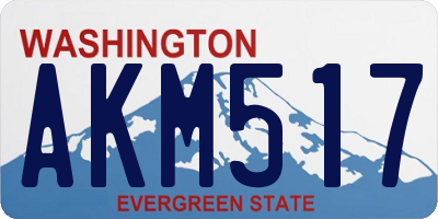 WA license plate AKM517