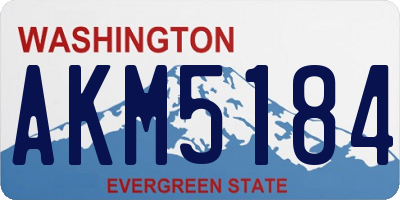 WA license plate AKM5184