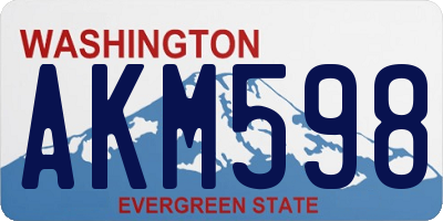 WA license plate AKM598