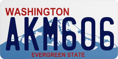 WA license plate AKM606