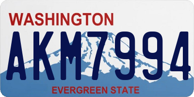 WA license plate AKM7994