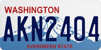 WA license plate AKN2404