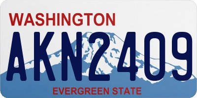 WA license plate AKN2409