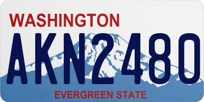 WA license plate AKN2480