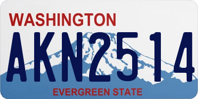 WA license plate AKN2514