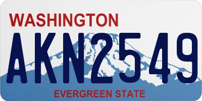 WA license plate AKN2549