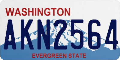 WA license plate AKN2564