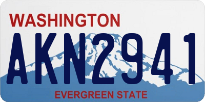 WA license plate AKN2941