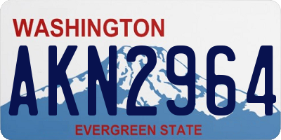 WA license plate AKN2964