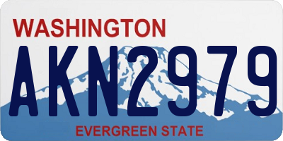 WA license plate AKN2979