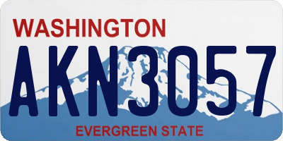 WA license plate AKN3057