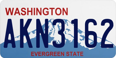 WA license plate AKN3162