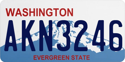 WA license plate AKN3246