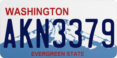 WA license plate AKN3379