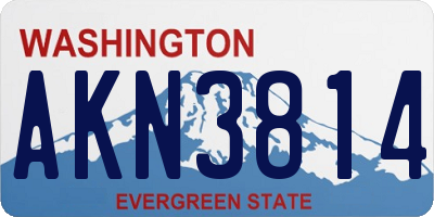 WA license plate AKN3814