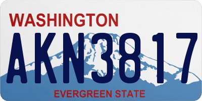WA license plate AKN3817