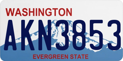 WA license plate AKN3853