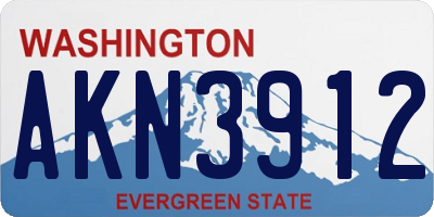 WA license plate AKN3912