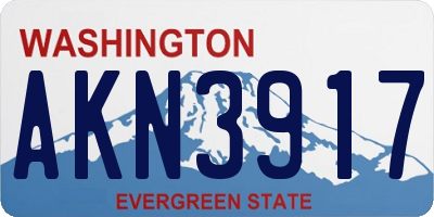 WA license plate AKN3917