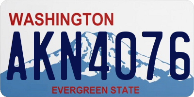 WA license plate AKN4076