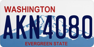 WA license plate AKN4080