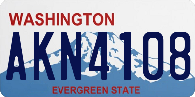 WA license plate AKN4108