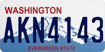 WA license plate AKN4143