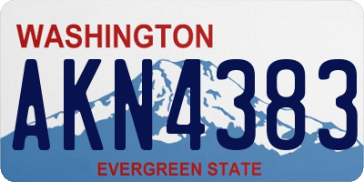 WA license plate AKN4383