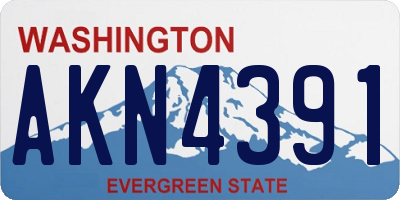 WA license plate AKN4391