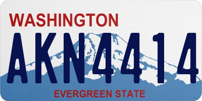 WA license plate AKN4414