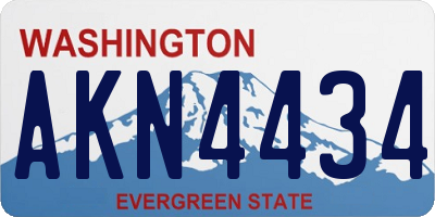 WA license plate AKN4434