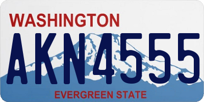 WA license plate AKN4555