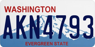 WA license plate AKN4793