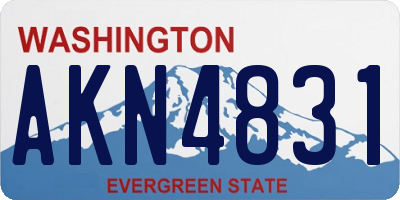 WA license plate AKN4831