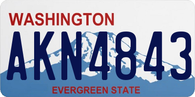 WA license plate AKN4843