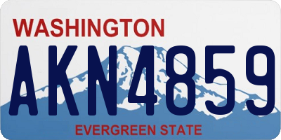 WA license plate AKN4859