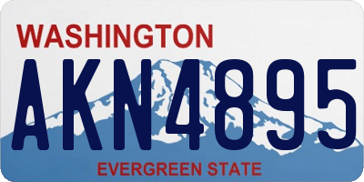 WA license plate AKN4895
