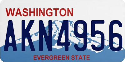 WA license plate AKN4956