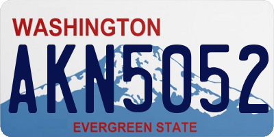 WA license plate AKN5052