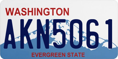 WA license plate AKN5061