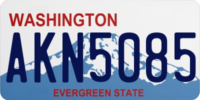 WA license plate AKN5085