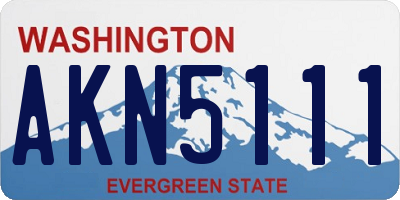 WA license plate AKN5111